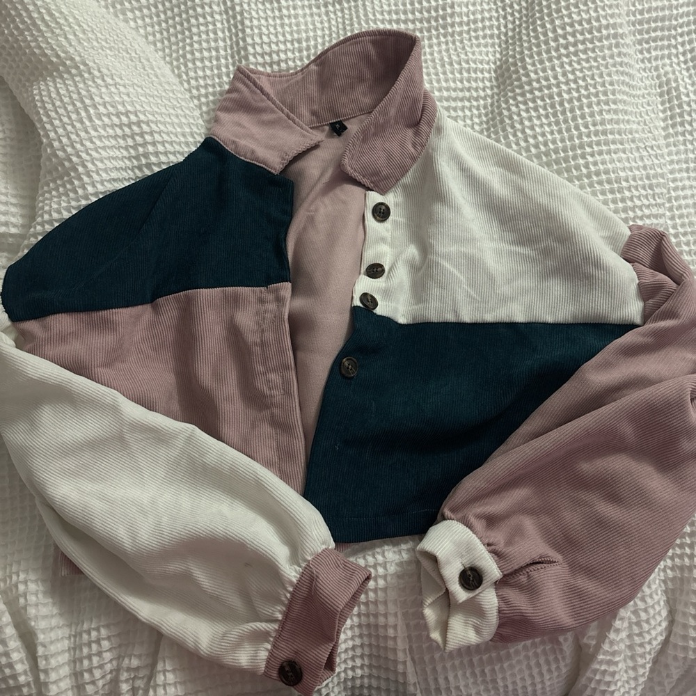 H&M Corduroy Shirt in Dusty Rose